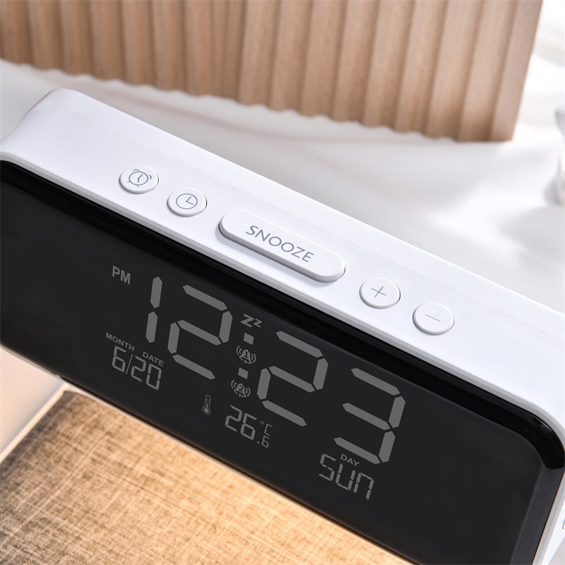 Wireless Charging Desk Lamp with Alarm Clock