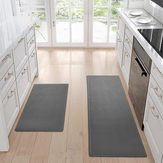 Non‑Slip Waterproof 2‑Piece Kitchen Floor Mat Set