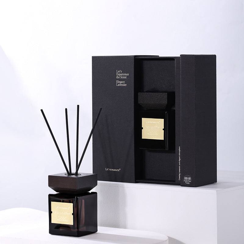 Fragrance Reed Diffuser with Wooden Lid & Rattan Reeds