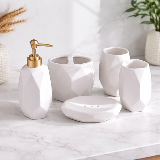 Ceramic Bathroom Accessories Set