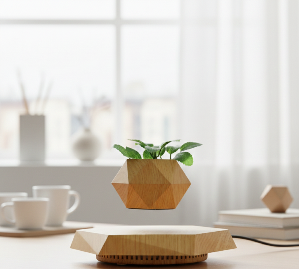 Floating Magnetic Levitating Flower Pot