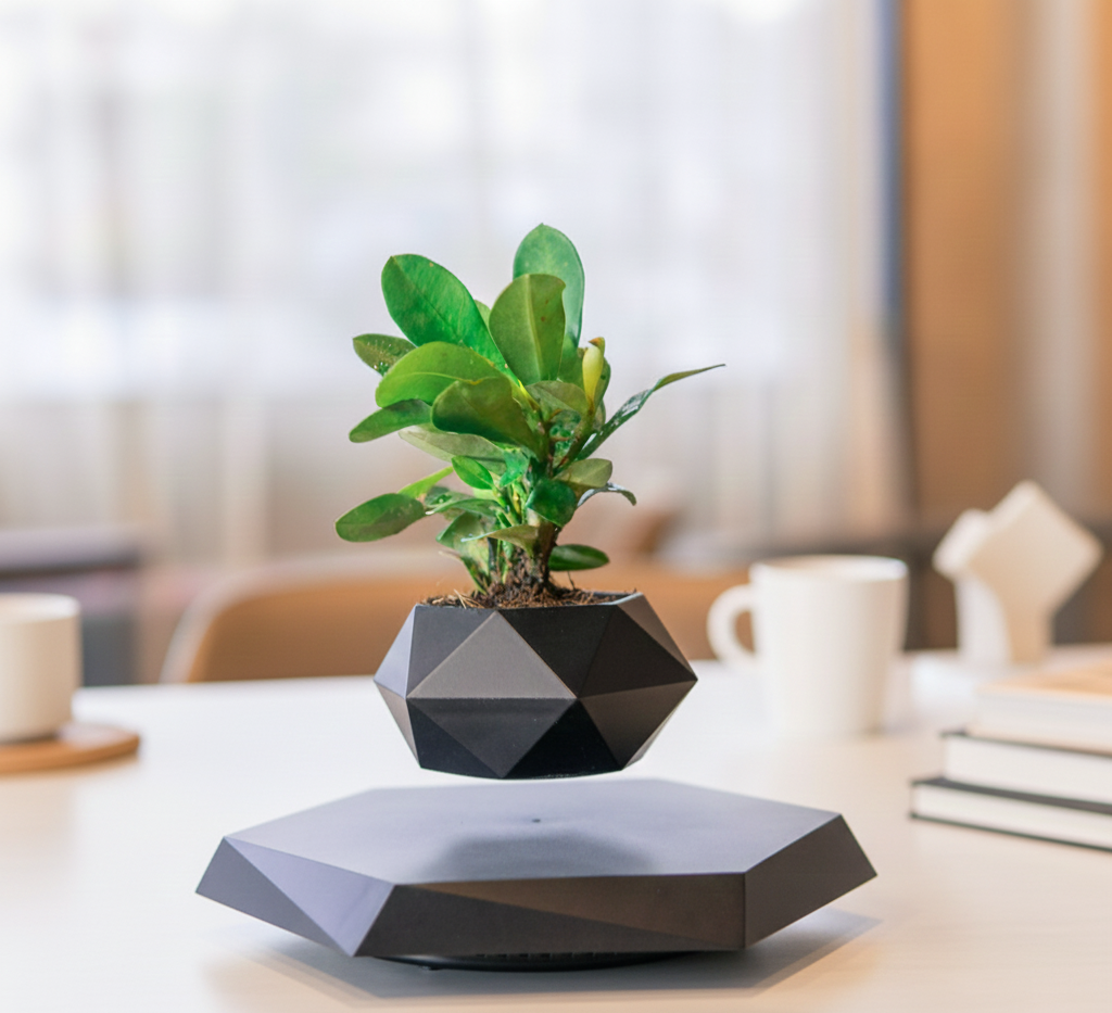 Floating Magnetic Levitating Flower Pot