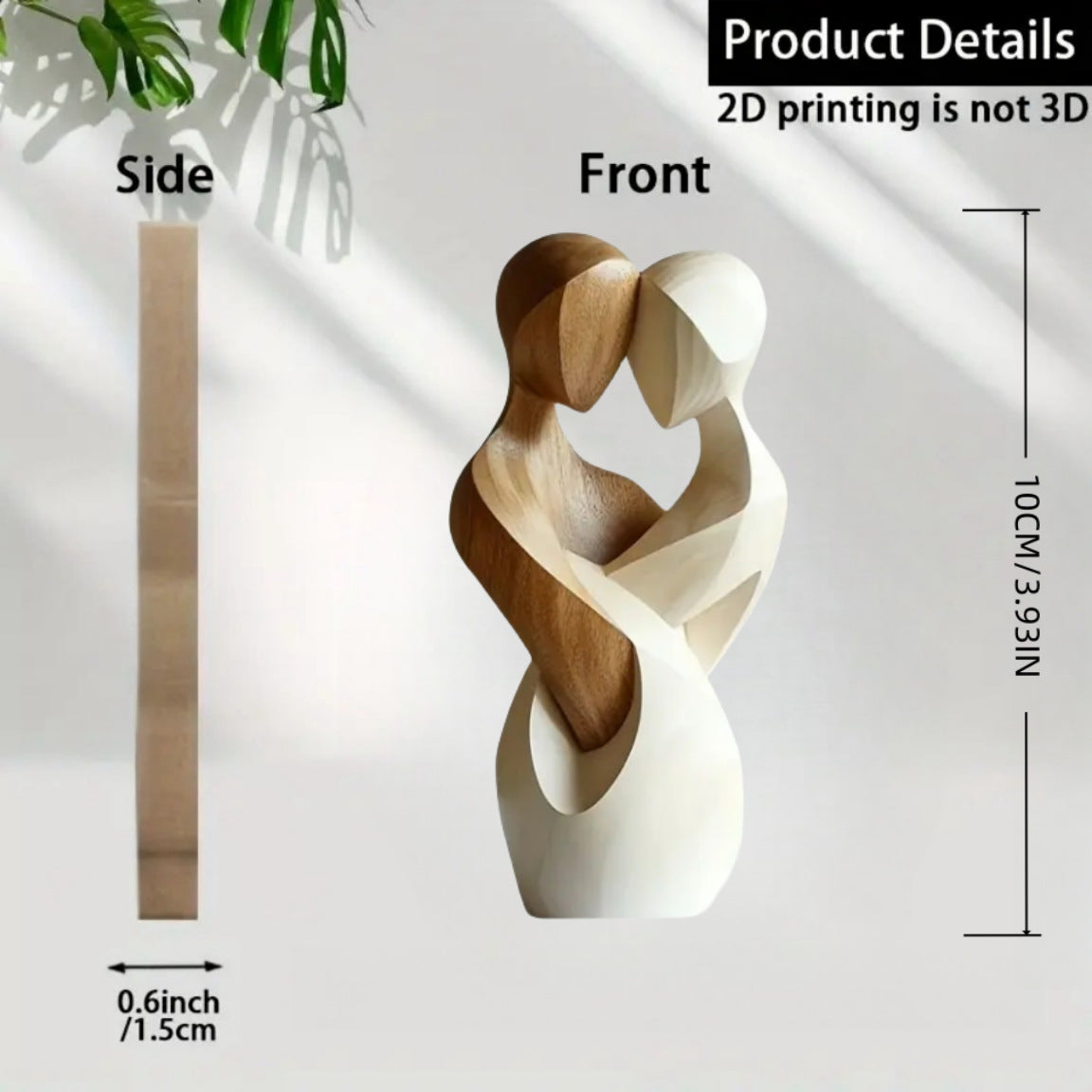 Flat Wooden Desk & Home Decor Ornament