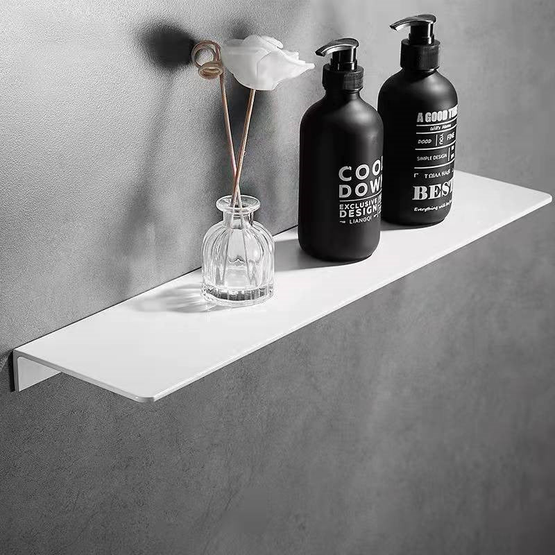Matte Non-Drill Bathroom Shelf